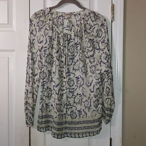 Lucky Brand blue white top Sz S